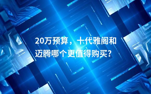 20万预算，十代雅阁和迈腾哪个更值得购买？