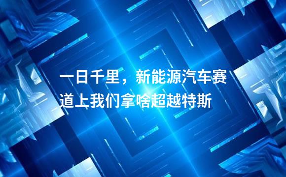 一日千里，新能源汽车赛道上我们拿啥超越特斯