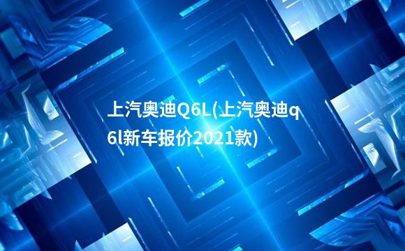 上汽奥迪Q6L(上汽奥迪q6l新车报价2021款)