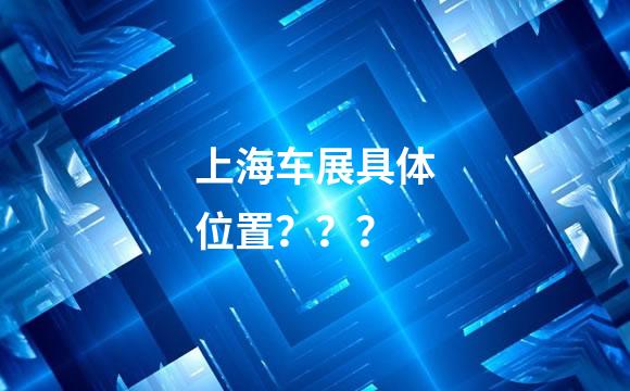 上海车展具体位置？？？