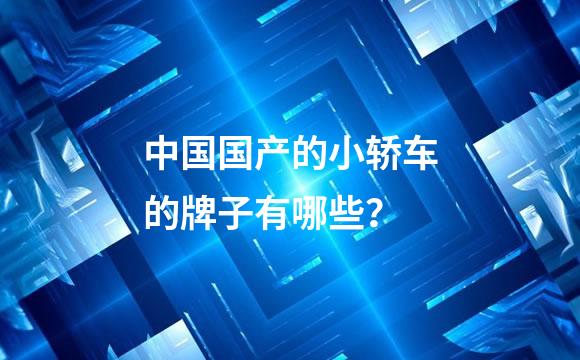 中国国产的小轿车的牌子有哪些？