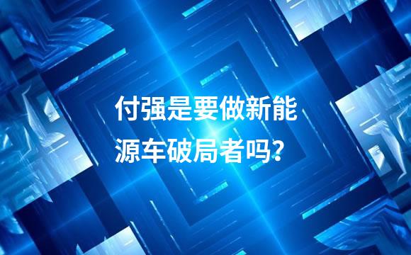 付强是要做新能源车破局者吗？
