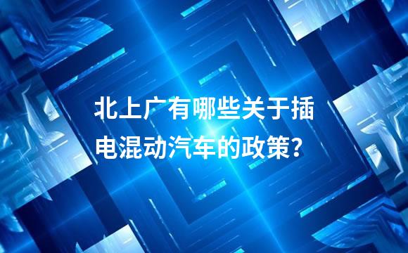 北上广有哪些关于插电混动汽车的政策？