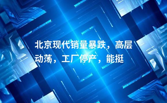 北京现代销量暴跌，高层动荡，工厂停产，能挺
