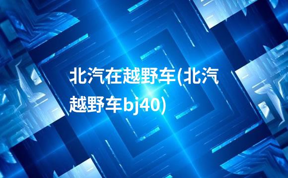 北汽在越野车(北汽越野车bj40)