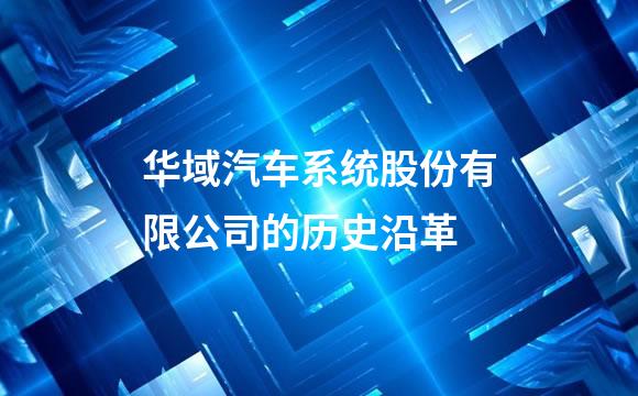华域汽车系统股份有限公司的历史沿革