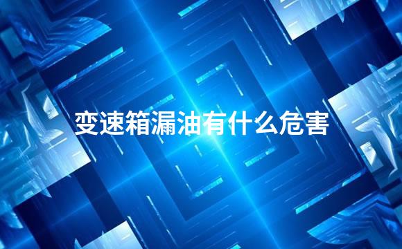 变速箱漏油有什么危害