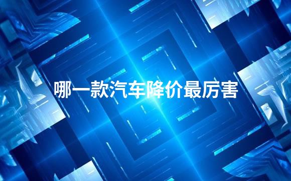 哪一款汽车降价最厉害