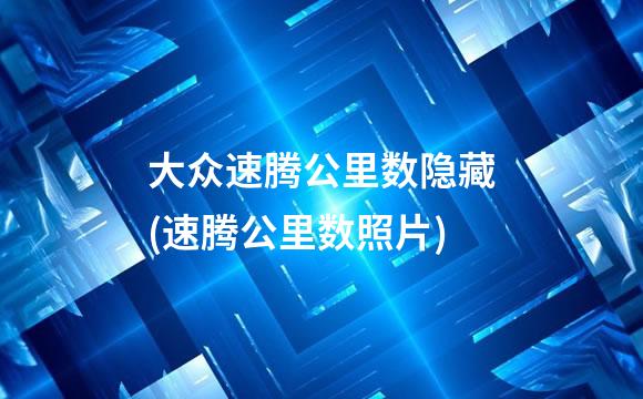 大众速腾公里数隐藏(速腾公里数照片)