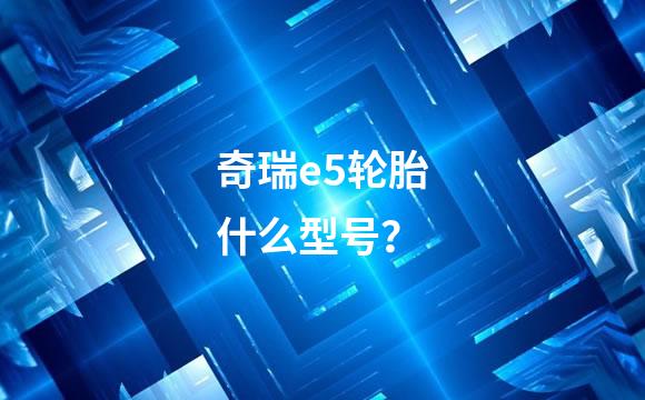 奇瑞e5轮胎什么型号？