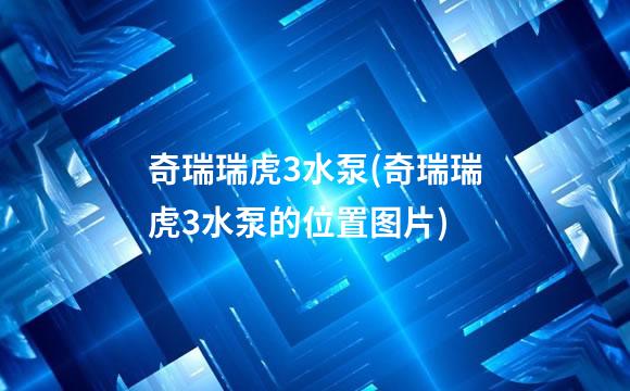 奇瑞瑞虎3水泵(奇瑞瑞虎3水泵的位置图片)