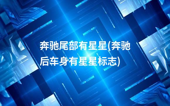 奔驰尾部有星星(奔驰后车身有星星标志)