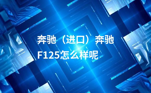 奔驰（进口）奔驰F125怎么样呢
