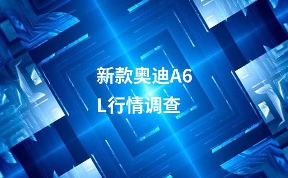 新款奥迪A6L行情调查