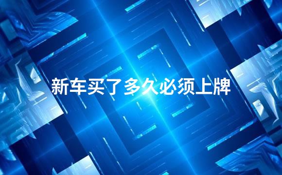 新车买了多久必须上牌