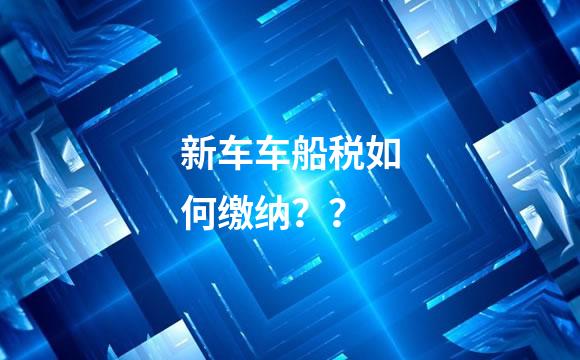 新车车船税如何缴纳？？