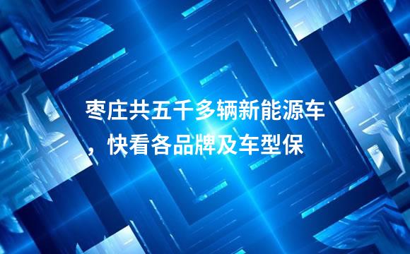 枣庄共五千多辆新能源车，快看各品牌及车型保