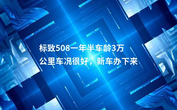 标致508一年半车龄3万公里车况很好，新车办下来
