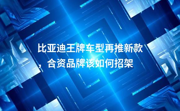 比亚迪王牌车型再推新款，合资品牌该如何招架