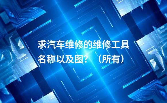 求汽车维修的维修工具名称以及图？（所有）