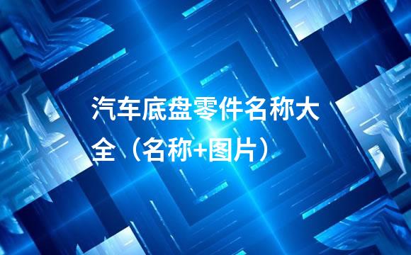 汽车底盘零件名称大全（名称+图片）