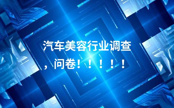 汽车美容行业调查，问卷！！！！！