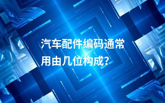 汽车配件编码通常用由几位构成？