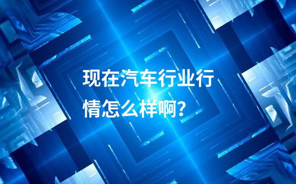 现在汽车行业行情怎么样啊？