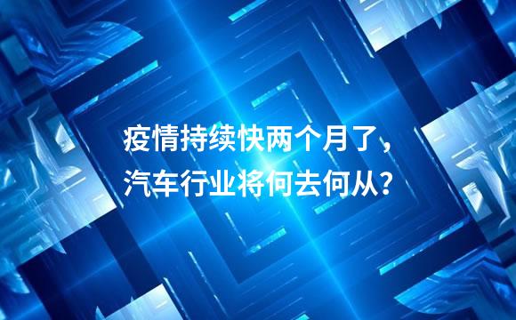 疫情持续快两个月了，汽车行业将何去何从？