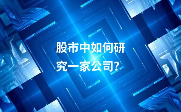 股市中如何研究一家公司？