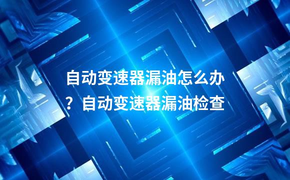自动变速器漏油怎么办？自动变速器漏油检查