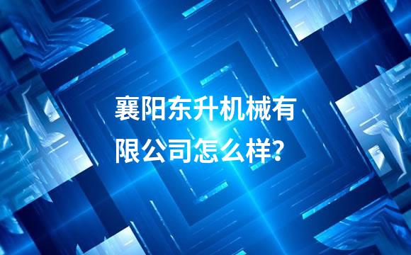 襄阳东升机械有限公司怎么样？