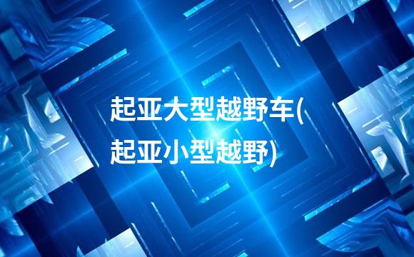 起亚大型越野车(起亚小型越野)
