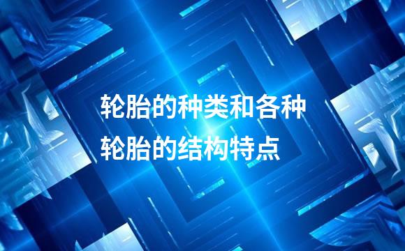 轮胎的种类和各种轮胎的结构特点