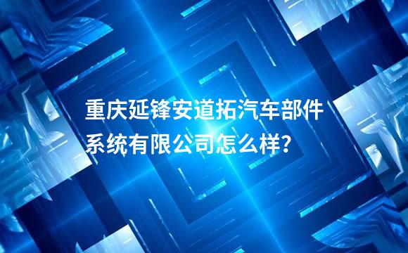重庆延锋安道拓汽车部件系统有限公司怎么样？