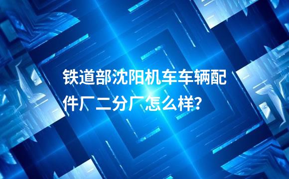 铁道部沈阳机车车辆配件厂二分厂怎么样？