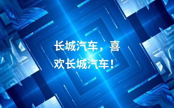 长城汽车，喜欢长城汽车！