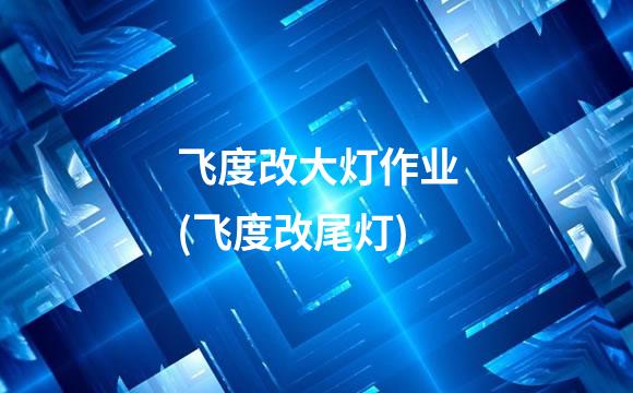 飞度改大灯作业(飞度改尾灯)