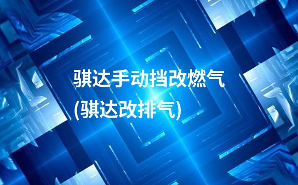骐达手动挡改燃气(骐达改排气)